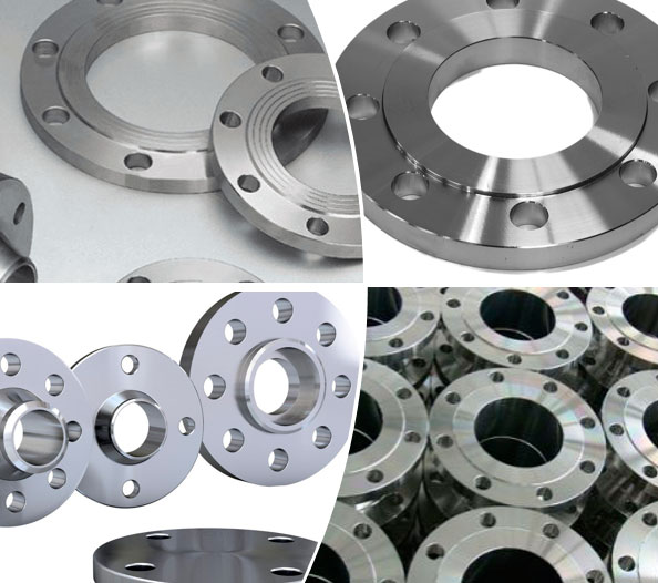 Flanges em aço Inox, aço Carbono preto e galvanizado